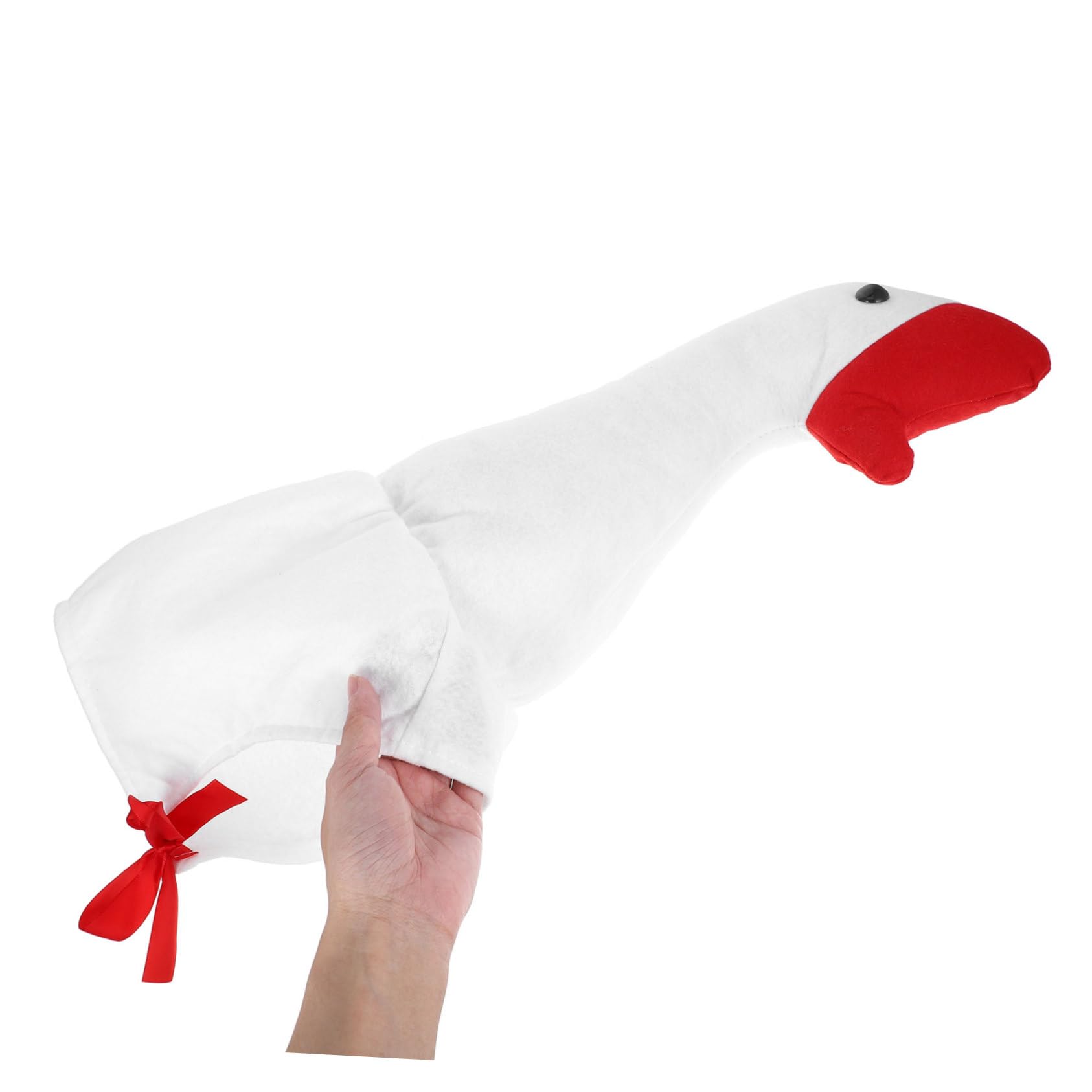 TOYANDONA Sombrero de Ganso de Peluche Blanco, Gorro Creativo y Divertido | Felpa Ligera y Agradable al Tacto, Apto para Fiesta y Celebración, Estilo de Animal Forma de Ganso