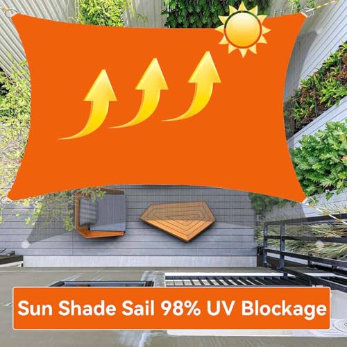 Voile d'ombrage imperméable rectangulaire en textile haute densité