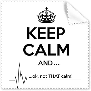 Quote Keep Calm Black Funny Cleaning Cloth Phone Screen Glasses Cleaner 5pcs