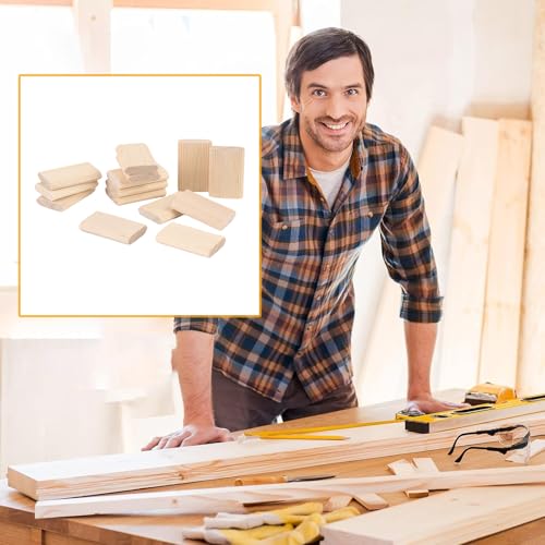 ViaGasaFamido 100 Pack 5x19x30mm Beechwood Lose TaNo Domino Lose Tenon Tischlerei für Möbelschrank