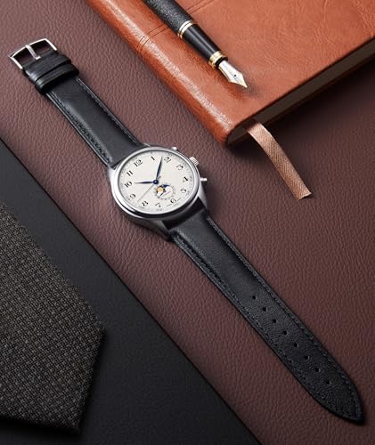 Image of BINLUN Leather Watch Bands Quick Release Premium Calfskin Replacement Watch Strap Multicolors Watchbands for Men Women 12mm 14mm 16mm 18mm 19mm 20mm 21mm 22mm