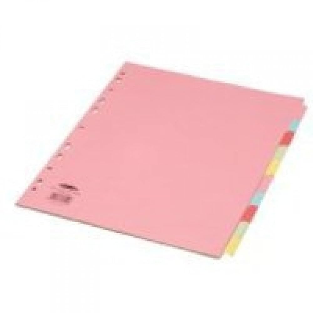 Concord Punched Pocket Subject Dividers Extra Wide 12-Part A4 Assorted