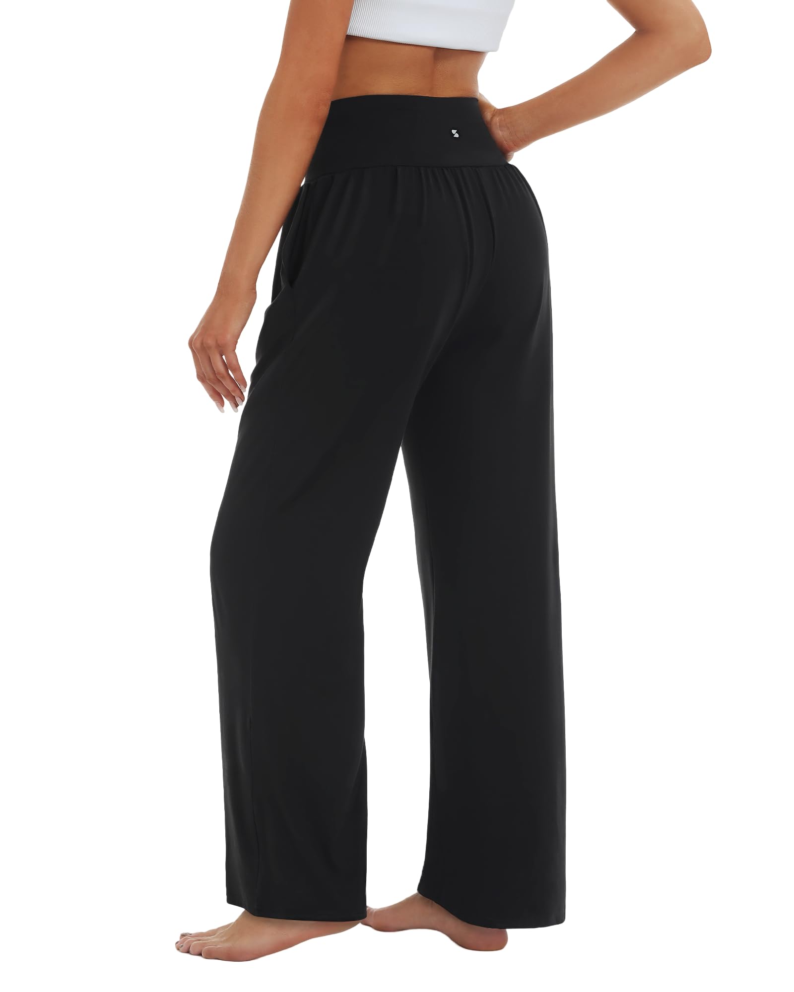 Stelle 28'' Wide Leg Yoga Pants Womens High Waisted Cozy Sweatpants Flowy Sports Athletic Lounge Pants with Pockets
