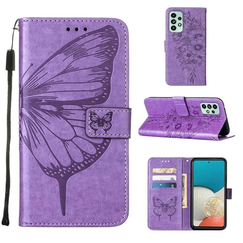 Étui compatible Samsung Galaxy S26 Plus violet en cuir à rabat