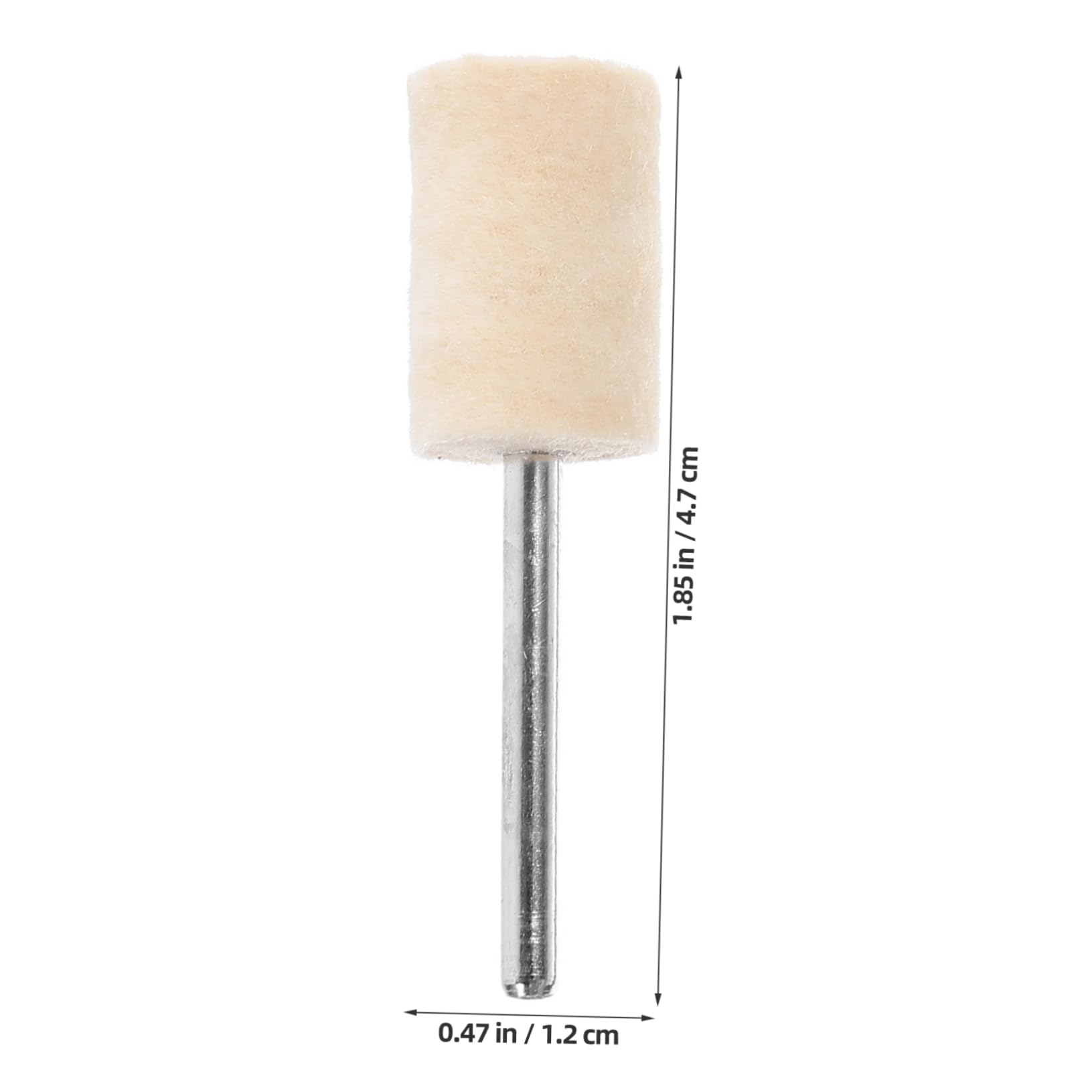 PRETYZOOM Polishing Wheel for Glass 24pcs 12mm Wool Felt Grinding Bits 1/8in Handle