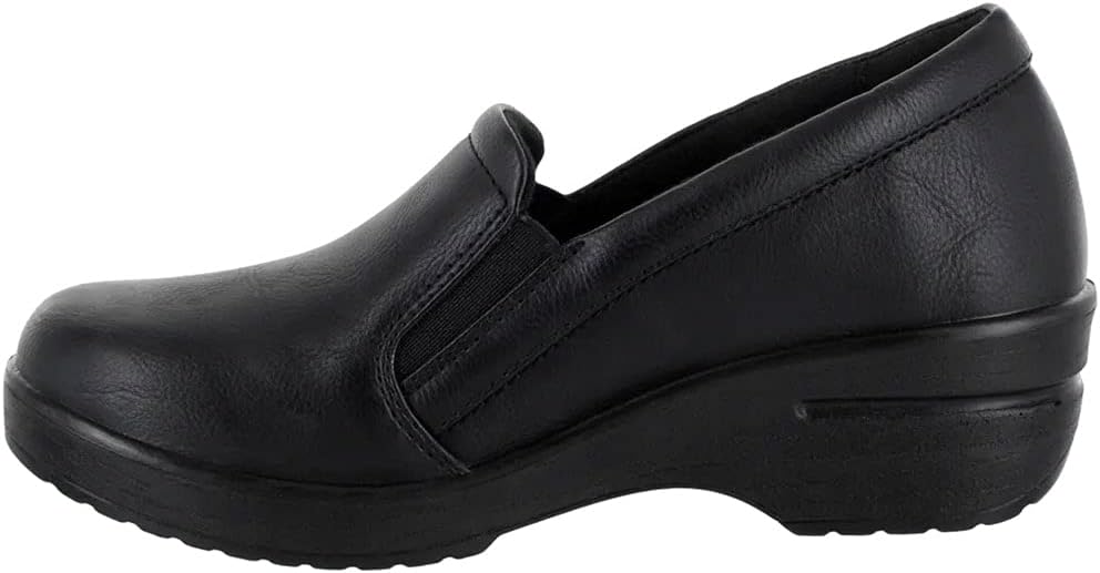 Easy Works by Easy Street womens Leeza Clog, Black, 8 US