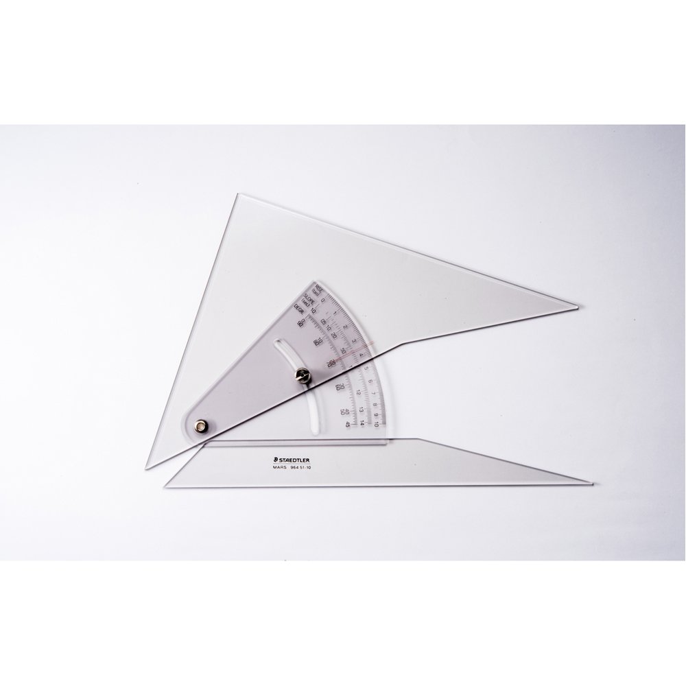 Staedtler Mars adjustable set square 25cm 964 51-10 (japan import)