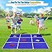 2-in-1 Outdoor Giant Tic Tac Toe Bean Bag Toss Games for Kids Adults, 4.5Ft Double-Sided Large Outside Lawn Yard Backyard Carnival Field Day Beach Picnic Camping Birthday Party Family Reunion Game