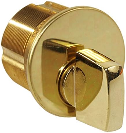 Ilco 7161TK2-03 Polished Brass 1 Mortise Turn Knob Cylinder