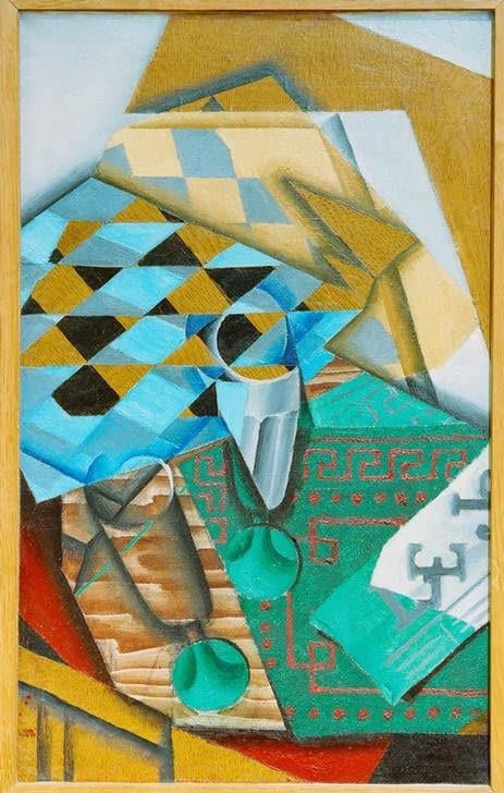 Impression prints toile peinture murale l'échiquier de Juan Gris haut de gamme
