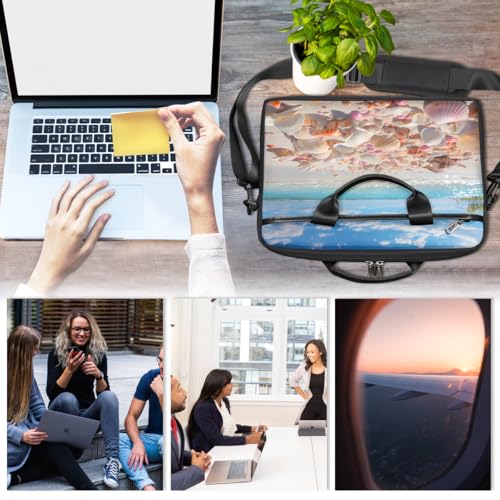 Bolso para laptop 15 pulgadas con diseño de conchas marinas miniatura 6