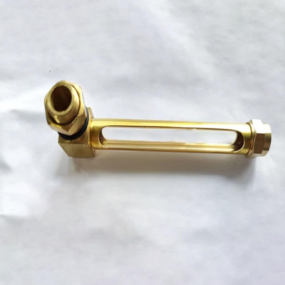 1PC Doppel-Fenster L-Form Messing Schauglas Gauge for Öl und Flüssigkeit Niveau Überwachung-Hochtemperatur beständig,(400mm 1/2")