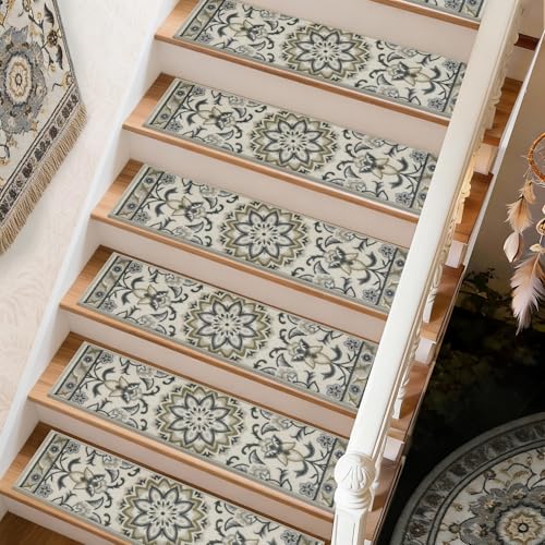 COSY HOMEER Stair Treads for Wooden Steps Non Slip Washable 8" X 30" 15pcs by COSY HOMEER - Used condition - Image 2