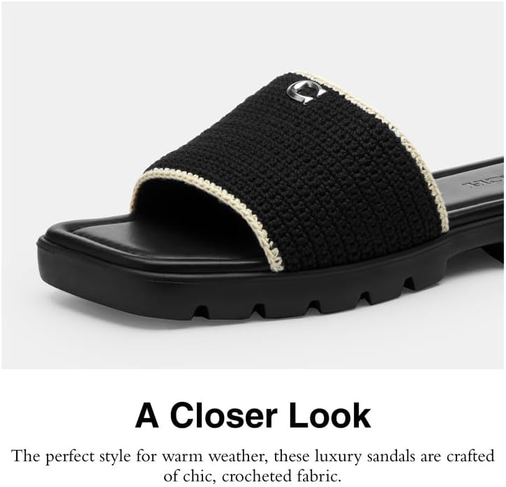 COACH CBX08 L77 10 B FLORENCE CROCHET Black/Chalk 10 B - Image 4