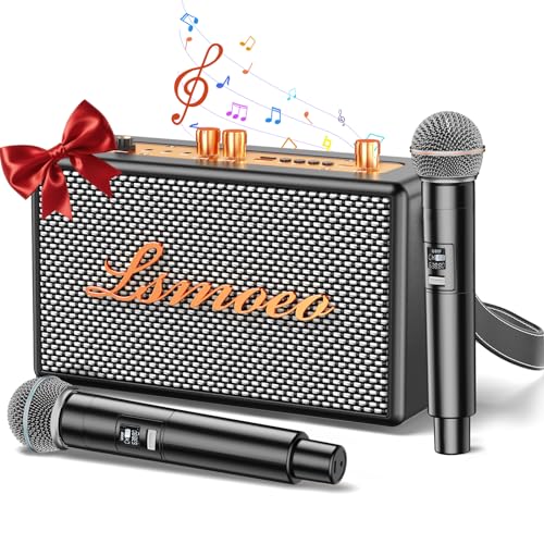 Karaoke Machine for Adults,2 Wireless Microphones for Karaoke Speaker, Portable Microphone and...