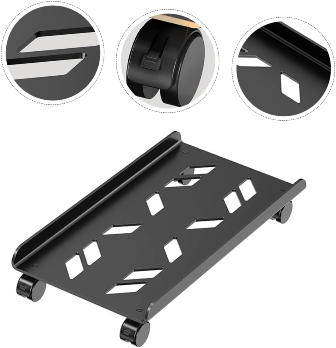 VILLCASE Movable Computer Stand for Tower Tower Stand Casters CPU Holder for Riser