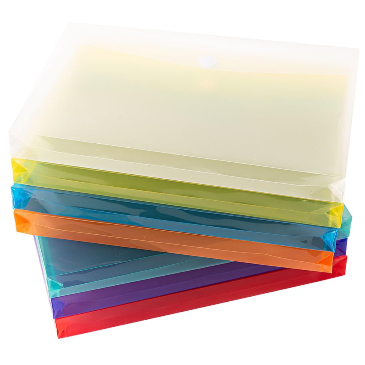VILLCASE 3 Set Di Cartelle Portadocumenti Per Ufficio Cartelle Portadocumenti Con Bottone Automatico Formato A4 in Plastica Sicura 7 Pezzi*3