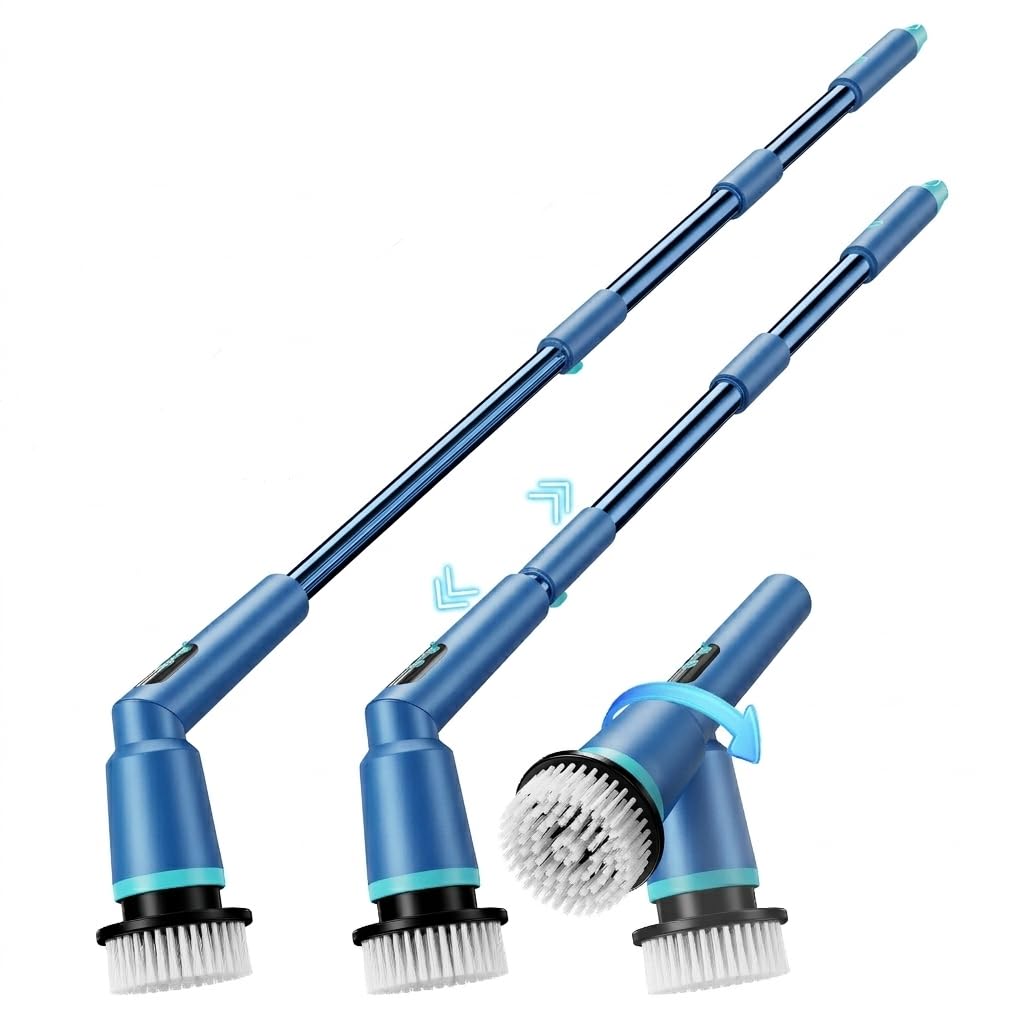 Lot de 4 têtes de brosse remplaçables pour brosse rotative sans fil, brosse de nettoyage électrique pour salle de bain, sol et fenêtre