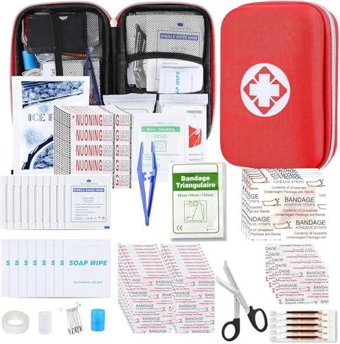 276PCS First Aid Kit Home Car Camping Hiking Emergency Supplies Small Compact Lovely Bag for School Outdoor, Basic Outdoor Essentials Survival Kit for Travel AMORNING