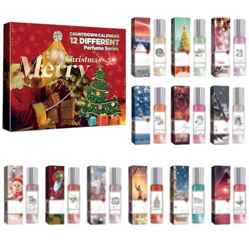 Perfume Advent Calendars 2025, 12 Days Eau de Parfum Christmas Countdown Calendar, Fragrance Eau de Toilette Makeup Advent calendars Women, Premium Holiday Countdown Gifts Set (1PCS)
