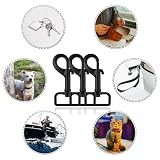 4 Stück Karabiner mit Drehgelenk, Haken mit Drehgelenk, Karabiner, Haken mit Drehgelenk, für Hundehalsband, für Hundehalsband Eimer Hängematte Pferd Tack