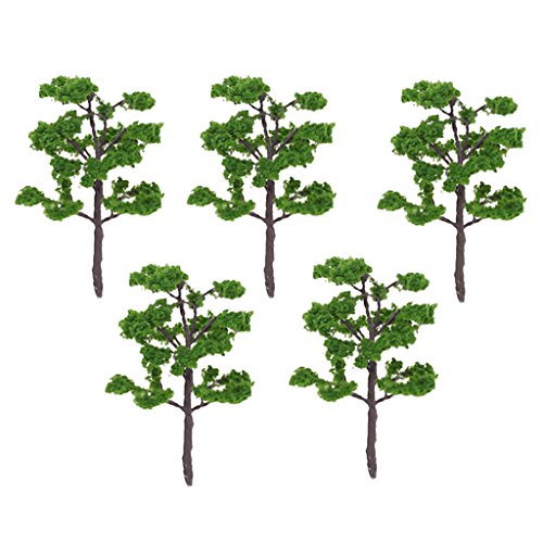 Price comparison product image 5pcs Scale 1:75 12cm Train Layout Set Model Trees Green