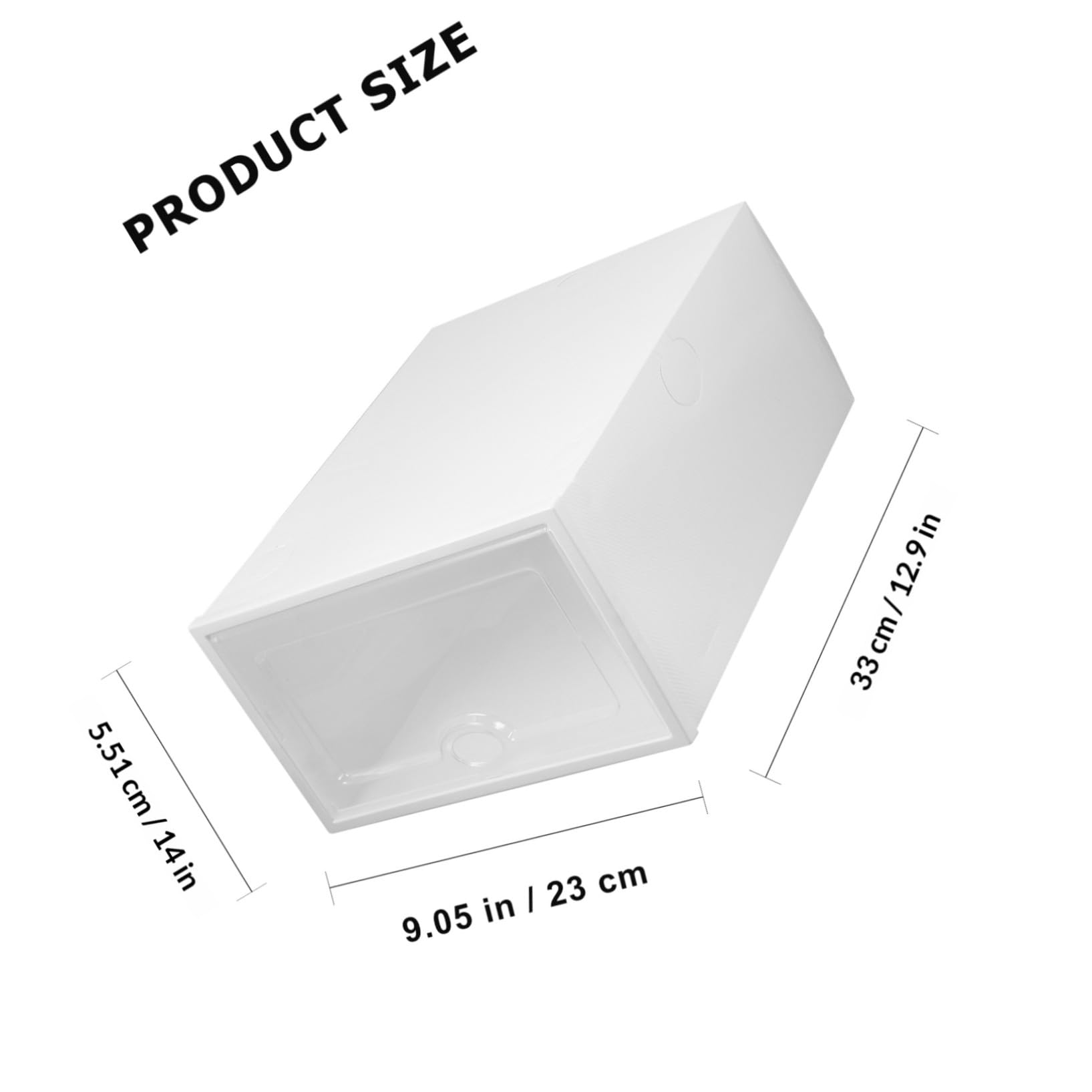 Boîtes à Chaussures Rangement Pratique et Transparent Lot de 6 en Plastique Blanc Empilables Style Tiroir Dimensions 33x23x14 Cm pour Organiser Vos Chaussures Facilement