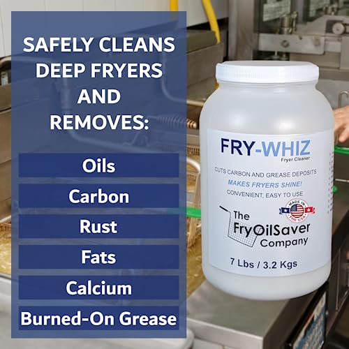 Fry-Whiz Deep Fryer Cleaner, Deep Fryer w/Basket Cleaner, Fryers Boil Out Powder for Cleaning Commercial Fryers, Removes Carbon, Grease, Food Stain, Rust, Cleaning Supplies for Food Service(1-Gallon) - Thumbnail 2