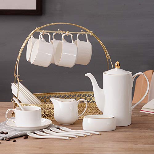 Set de tazas de café cerámica,Juego de café de la taza de té hogar-A