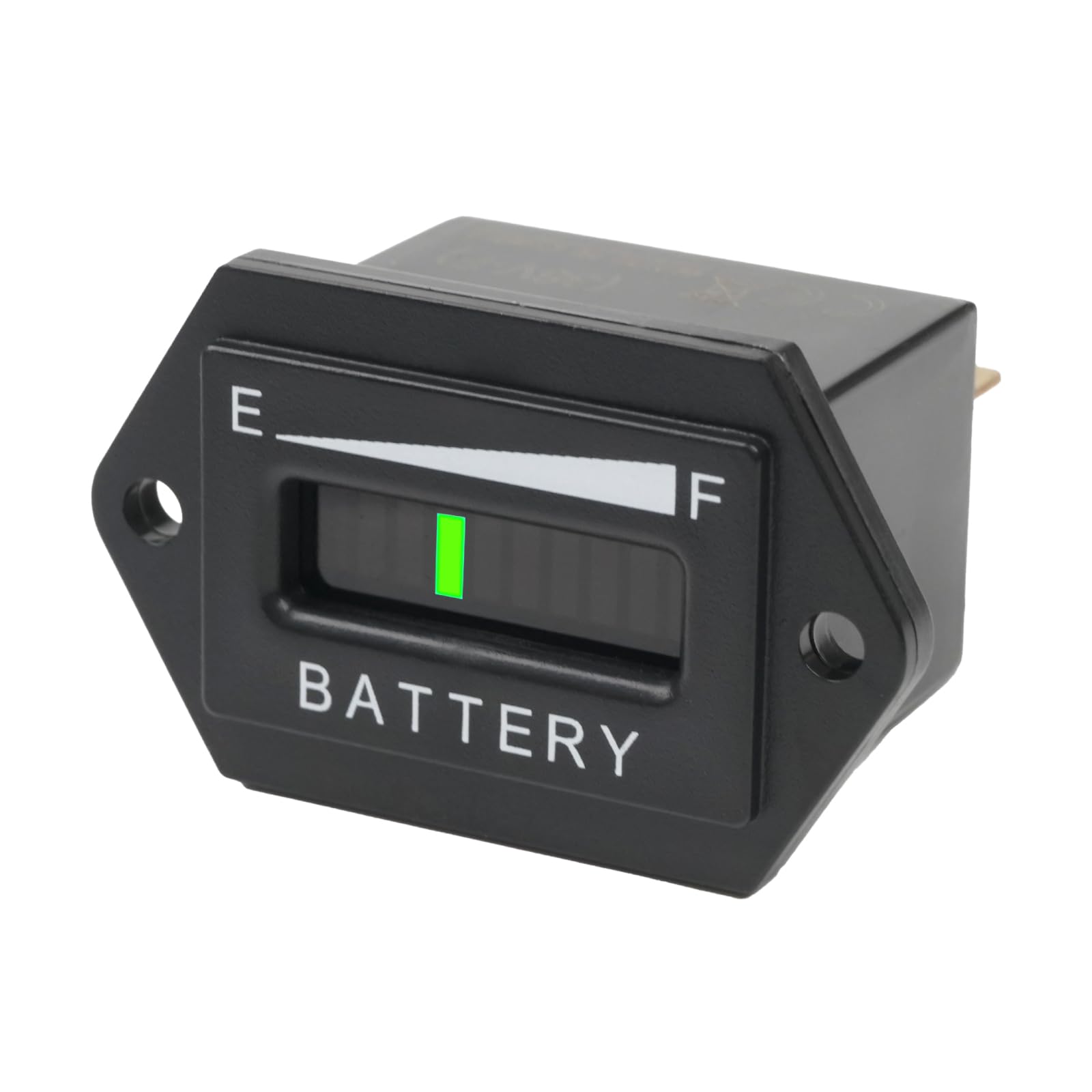 RileyFine 12/24V Battery Voltage Indicator, Capacity Monitor Gauge for Lead Acid Battery, Waterproof Voltmeter Tester with Alarm Function, Suitable to Golf Cart Boat Forklift UTV ATV