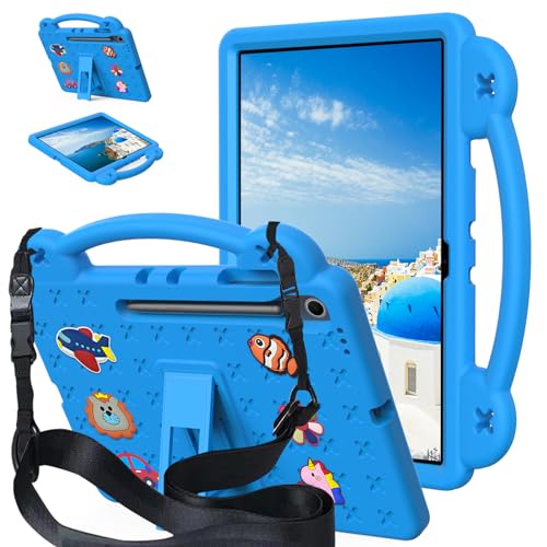 Coque Samsung Galaxy Tab S10 FE Plus pour occuper les enfants en voiture avec sangle