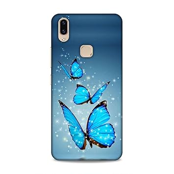 Lucent Crafts Premium Lovely Beautiful Slim Lightweight Shock Proof Hard Back Case Mobile Cover for Vivo V9 (Sizzling Amazing Butterflies Girl Girlish 3D Printed)