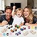 WANTKA 12 Pieces Unfinished Wooden Cars, Wood DIY Cars Arts and Crafts Kit for Students Home Activities Easy Woodworking and Family Time (Paints and Brushes not Included)