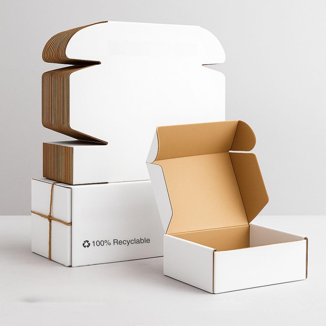3 Ply White Flap Corrugated Packaging Box, Size 6X4X2 Inches Paper Cardboard for Secure Shipping | Durable & Eco-Friendly Packaging Inches Pack of 10-image-24