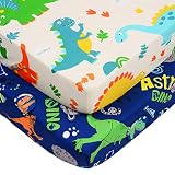 GOPHRALOVE Crib Sheets for Boys 2 Pack Stretchy Baby Fitted Crib Sheets for Standard Crib Super Soft