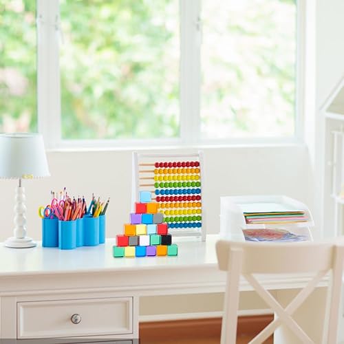 Miniatura 6 de BENECREAT 140 cubos de dados acrílicos en blanco de 10 colores de 0.295 in, varios colores, sin agujeros, con caja de almacenamiento para hacer