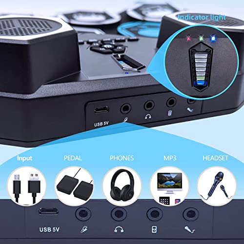 Elektronisches Schlagzeug Set, Gimigo Tragbare Roll Up 9 Pads Elektronisches Schlagzeug Kit mit EingebautemDual-Stereo Lautsprecher,Bluetooth, MIDI, 2 Pedalen.Drumsticks für Kinder Anfänge - Image 5