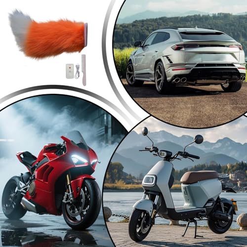Cola para Coche de 30 Cm Exterior Recargable Con Mando para Maletero y Camión 6