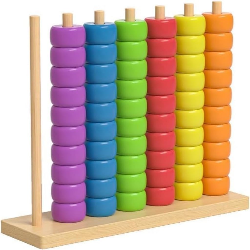 Color Stack Match Game, Empilage d'anneaux colorés, Jeu de Correspondance Amusant pour la soirée de Jeu en Famille(1pcs)