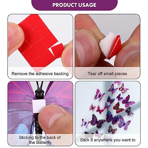 HOMSFOU 44PCS 3D Butterfly Wall Decals, Removable Butterfly Wall Stickers Decorations DIY Art Decor for Girls Bedroom Bathroom - Image 3