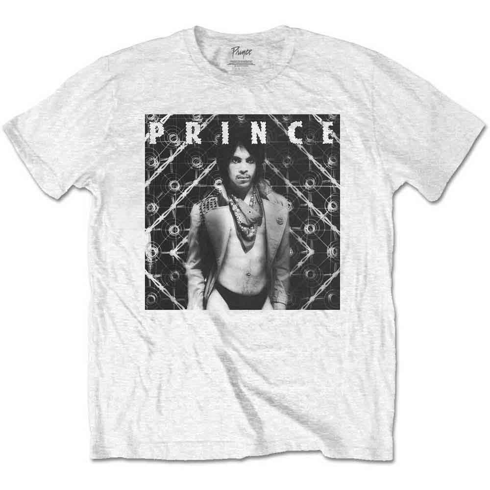 Prince T Shirt Dirty Mind Album Cover Logo Official Mens White XL