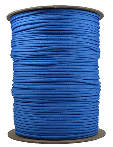 Colonial Blue Mil-Spec Commercial Grade 550lb Type III Nylon Paracord - 1000 Foot Spool