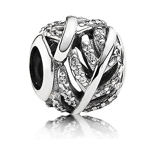 Pandora 791186CZ Light as a Feather Charm, Clear  Cubic Zirconia