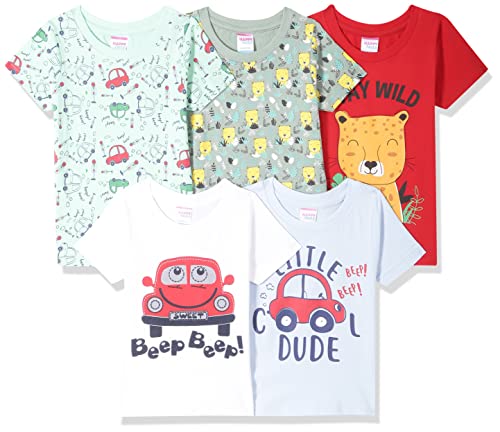 Image of Mom's Love Boy's Printed Regular Fit Baby and Toddler T-Shirt Set