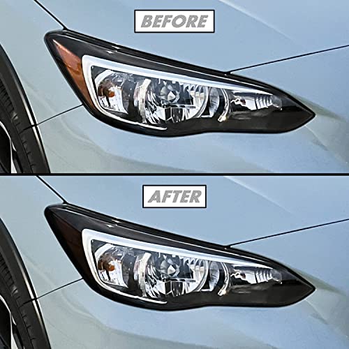SlickMod PreCut Vinyl Smoke Tint for 2018-2022 Subaru Crosstrek Headlight (2. Headlight Sidemarker, 20% Dark Smoke)