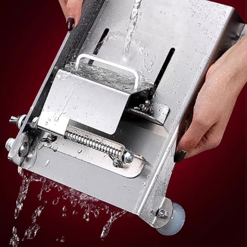 TT-YEC 304 Stainless Steel Household Frozen Meat Slicer, Thickness Adjustable Manual Meat Slicer, Ham And Sausage Cutter, Portable Meat Cleaver for Cutting Chicken, Frozen Meat - Image 8