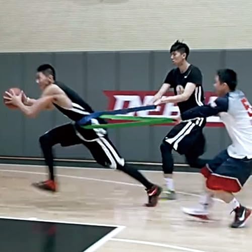 Miniatura 4 de Banda de resistencia de baloncesto para entrenamiento de dribling, fitness, un solo círculo, 6 niveles, bandas de ejercicio profesionales fuertes y