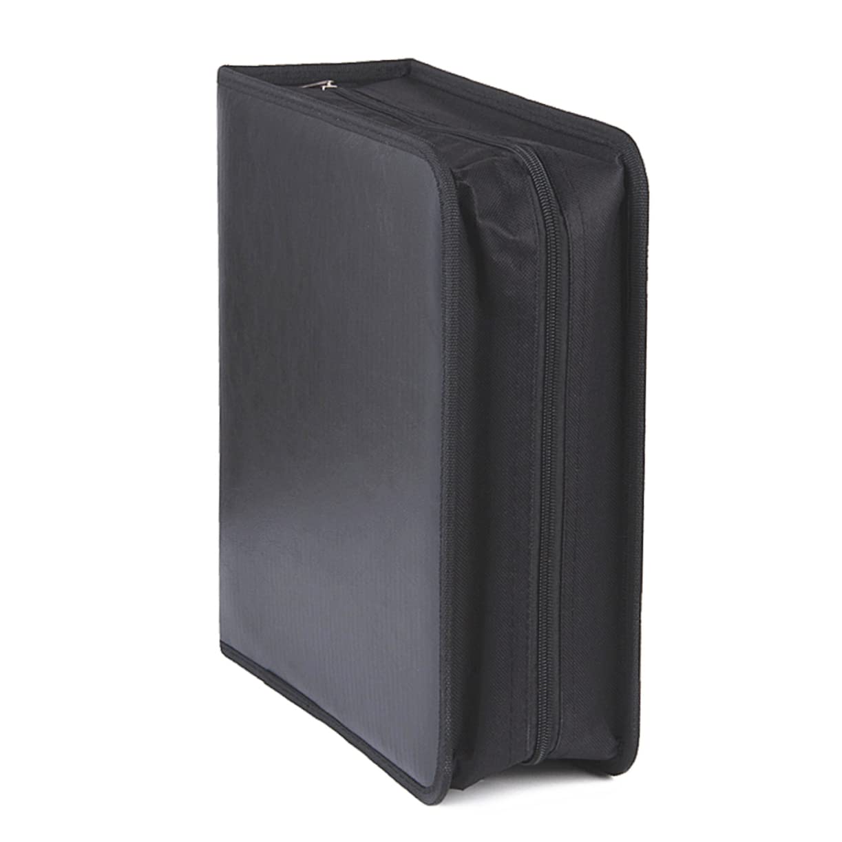 GLEAVI Borsa per CD e Dvd da Slot Custodia in Pelle Pu Resistente Cerniera Scorrevole Organizzazione per Casa o Auto Scatola Portaoggetti Pratica