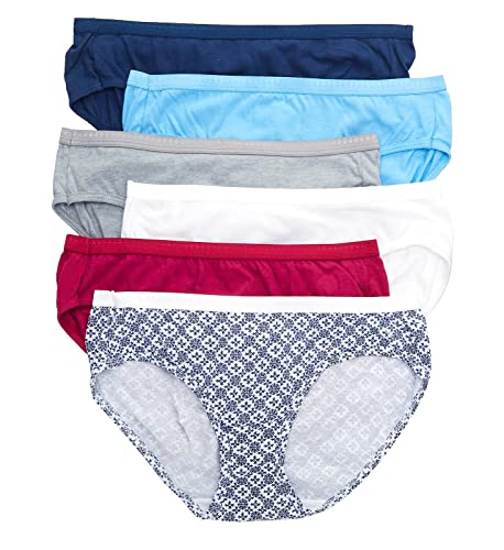 Hanes Ultimate Women's 6-Pack Breathable Cotton Hipster Panty