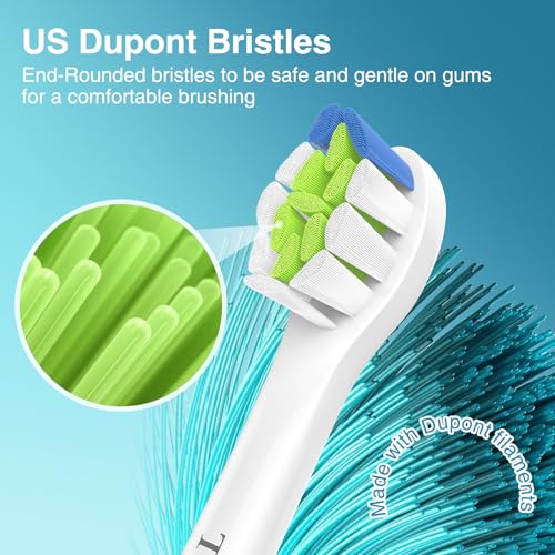 Trustnice Mini Aufsätze Ersatzbürsten für Philips Sonicare Bürstenköpfe – Kompatibel mit Philips Sonicare Elektrische Zahnbürste Snap-on-Bürstenmodell, 8er Pack – Bild 5